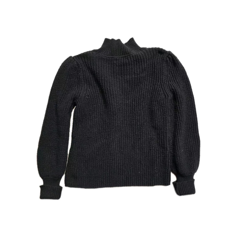 rachel zoe Women's Knit Sweater Black  Large  Mock Neck - Picture 2 of 4